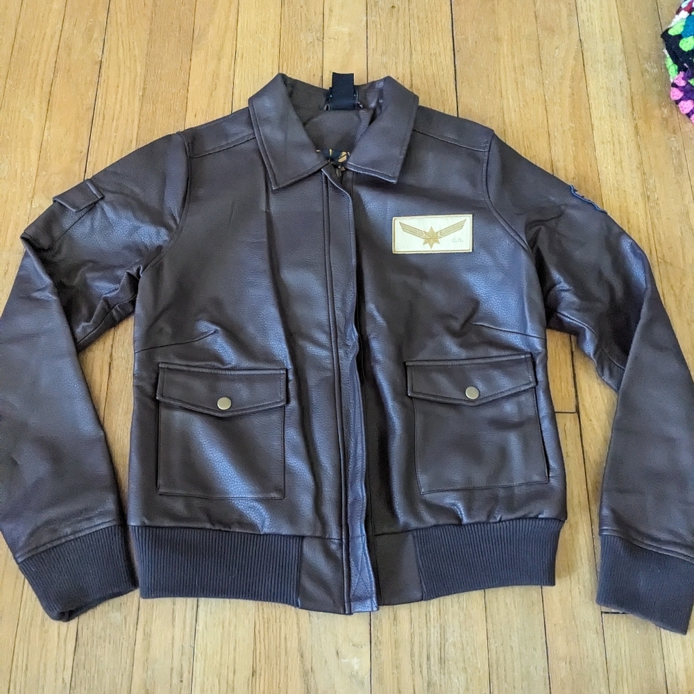 Captain Marvel Leather Jacket From Hot Topic Size M